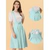 imageAllegra K Womens Cute Suspender Skirt High Waist Overall Corset Skater Skirt Short Mini DressLight Green