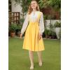 imageAllegra K Womens Cute Suspender Skirt High Waist Overall Corset Skater Skirt Short Mini DressYellow