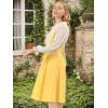 imageAllegra K Womens Cute Suspender Skirt High Waist Overall Corset Skater Skirt Short Mini DressYellow