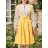 imageAllegra K Womens Cute Suspender Skirt High Waist Overall Corset Skater Skirt Short Mini DressYellow
