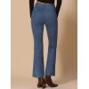 imageAllegra K Womens Faux Suede Pants Business Casual Wide Legs Bell Bottom Flared TrousersNavy Blue