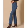 imageAllegra K Womens Faux Suede Pants Business Casual Wide Legs Bell Bottom Flared TrousersNavy Blue