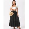 imageAllegra K Womens Maxi Skirt Summer Boho Flowy Ruffle Swing Skirts ALine Beach Tiered Long SkirtBlack