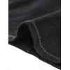 imageAllegra K Womens Ruffle Denim Skirt Midi Bodycon High Waist Fishtail Jean SkirtsBlack