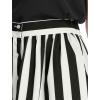 imageAllegra K Womens Striped Button Front Elastic Back Waist ALine Midi SkirtWhite Black