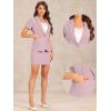 imageAllegra K Work Suit for Womens Office Blazer Skirt Suit 2 Piece SetPink