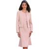 imageAllegra K 2 Piece Suit Dress Set for Womens Business Sleeveless Dress and Crop BlazerPink