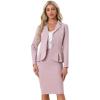 imageAllegra K 2 Piece Suit Skirt Sets for Women Blazer and Pencil Skirts Formal Office Business Casual OutfitsPink