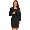 imageAllegra K Business Blazer Dress Suit Sets for Women Casual Long Sleeve Blazer and Sleeveless Dresses Work Office OutfitsBlack