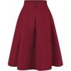 imageAllegra K Casual Office ALine Skirt for Womens Knee Length Button Decor Midi Pleated SkirtsBurgundy