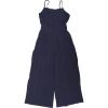imageAllegra K Linen Jumpsuits for Womens Casual Spaghetti Strap Sleeveless Wide Legs RompersDark Blue