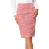 imageAllegra K Tweed Skirt for Womens Office Work High Waist Split Bodycon Plaid Pencil SkirtsRed