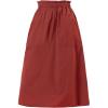 imageAllegra K Womens Cotton ALine Skirt Elastic Waist Casual Peasant Midi Skirts with PocketsDeep Red