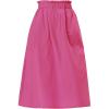 imageAllegra K Womens Cotton ALine Skirt Elastic Waist Casual Peasant Midi Skirts with PocketsHot Pink