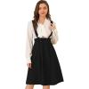 imageAllegra K Womens Cute Suspender Skirt High Waist Overall Corset Skater Skirt Short Mini DressBlack