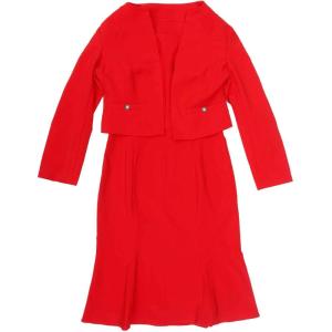 imageAllegra K 2 Piece Suit Dress Set for Womens Business Sleeveless Dress and Crop BlazerRed