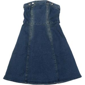 imageAllegra K Womens Cowgirl Dress Strapless Jean Concert Outfits Western Sleeveless Denim DressesGray Blue