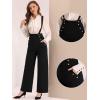 imageAllegra K Casual Office Jumpsuits for Womens Adjustable Straps Wide Leg Suspenders Pants OverallBlack
