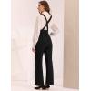 imageAllegra K Casual Office Jumpsuits for Womens Adjustable Straps Wide Leg Suspenders Pants OverallBlack