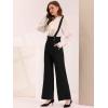 imageAllegra K Casual Office Jumpsuits for Womens Adjustable Straps Wide Leg Suspenders Pants OverallBlack