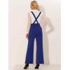 imageAllegra K Casual Office Jumpsuits for Womens Adjustable Straps Wide Leg Suspenders Pants OverallBlue