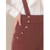 imageAllegra K Casual Office Jumpsuits for Womens Adjustable Straps Wide Leg Suspenders Pants OverallBrown