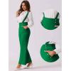 imageAllegra K Casual Office Jumpsuits for Womens Adjustable Straps Wide Leg Suspenders Pants OverallDark Green