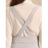 imageAllegra K Casual Office Jumpsuits for Womens Adjustable Straps Wide Leg Suspenders Pants OverallGrey Beige