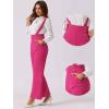 imageAllegra K Casual Office Jumpsuits for Womens Adjustable Straps Wide Leg Suspenders Pants OverallHot Pink