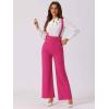 imageAllegra K Casual Office Jumpsuits for Womens Adjustable Straps Wide Leg Suspenders Pants OverallHot Pink