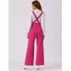 imageAllegra K Casual Office Jumpsuits for Womens Adjustable Straps Wide Leg Suspenders Pants OverallHot Pink