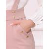 imageAllegra K Casual Office Jumpsuits for Womens Adjustable Straps Wide Leg Suspenders Pants OverallPink