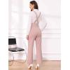 imageAllegra K Casual Office Jumpsuits for Womens Adjustable Straps Wide Leg Suspenders Pants OverallPink
