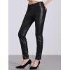 imageAllegra K Faux Leather Pants for Womens High Waist Stretch Slim Fit Motorcycle Legging PantsBlack