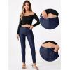 imageAllegra K Faux Leather Pants for Womens High Waist Stretch Slim Fit Motorcycle Legging PantsBlue