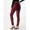 imageAllegra K Faux Leather Pants for Womens High Waist Stretch Slim Fit Motorcycle Legging PantsBurgundy