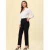 imageAllegra K Office Trousers for Womens High Waist Straight Leg Bootcut Work Pants