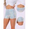 imageAllegra K Sequin Shorts for Women High Waist Party Night Out Concert Outfit Sparkly Mini ShortsColorful White