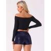 imageAllegra K Sequin Shorts for Women High Waist Party Night Out Concert Outfit Sparkly Mini ShortsDark Blue