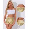 imageAllegra K Sequin Shorts for Women High Waist Party Night Out Concert Outfit Sparkly Mini ShortsGold