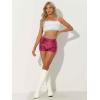 imageAllegra K Sequin Shorts for Women High Waist Party Night Out Concert Outfit Sparkly Mini ShortsHot Pink