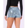 imageAllegra K Sequin Shorts for Women High Waist Party Night Out Concert Outfit Sparkly Mini ShortsLight Blue