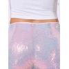 imageAllegra K Sequin Shorts for Women High Waist Party Night Out Concert Outfit Sparkly Mini ShortsLight Pink
