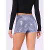 imageAllegra K Sequin Shorts for Women High Waist Party Night Out Concert Outfit Sparkly Mini ShortsLight Purple