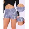 imageAllegra K Sequin Shorts for Women High Waist Party Night Out Concert Outfit Sparkly Mini ShortsLight Purple