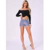 imageAllegra K Sequin Shorts for Women High Waist Party Night Out Concert Outfit Sparkly Mini ShortsLight Purple