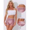 imageAllegra K Sequin Shorts for Women High Waist Party Night Out Concert Outfit Sparkly Mini ShortsPink