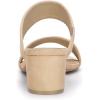 imageAllegra K Womens Block Heel Dual Straps Slide SandalsBeige