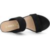 imageAllegra K Womens Block Heel Dual Straps Slide SandalsBlack