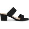 imageAllegra K Womens Block Heel Dual Straps Slide SandalsBlack